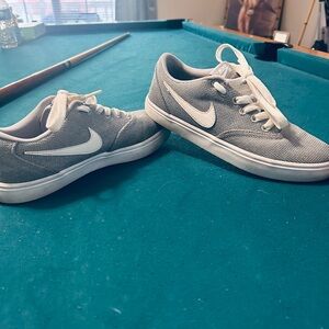 Nike Light Gray and White Casual Sneakers
